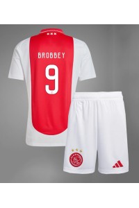 Ajax Brian Brobbey #9 Babytruitje Thuis tenue Kind 2024-25 Korte Mouw (+ Korte broeken)